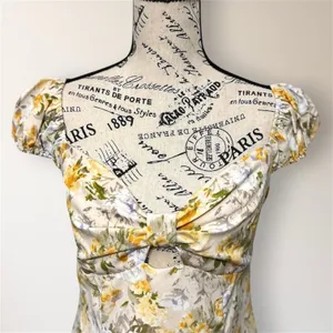 ASTR The‎ Label Yellow Floral Puff Sleeve Mini Dress S Homecoming Cottagecore thumbnail 4