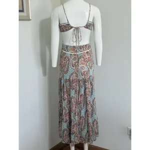 Blue B Collection Women’s Maxi Dress Paisley Boho Strappy V-Neck Beach Resort S thumbnail 6