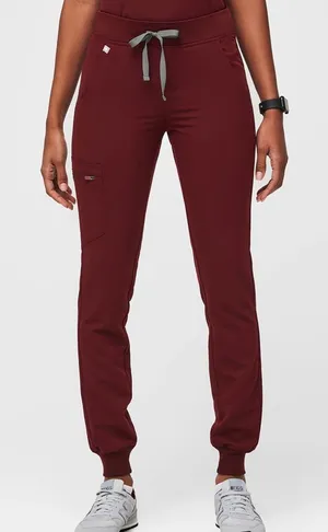 Figs Burgundy Zamora Jogger Scrub Pants thumbnail 1
