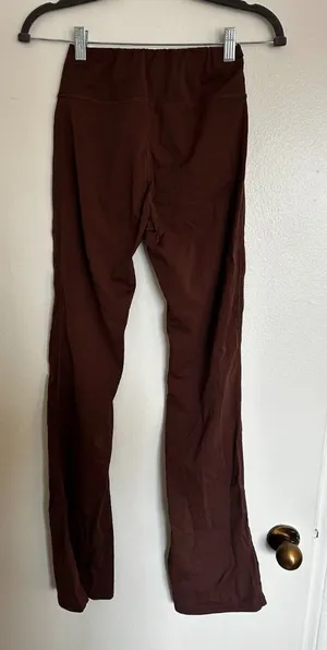 Amazon Brown Athletic Flare Leggings Long thumbnail 1