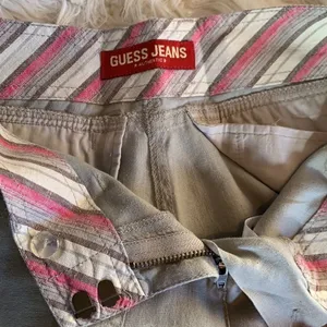 Guess Jeans Gray Belted Linen Cropped Pants Size 26 thumbnail 2