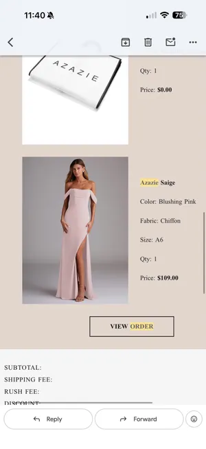Azazie Bridesmaid Chiffon Dress thumbnail 3
