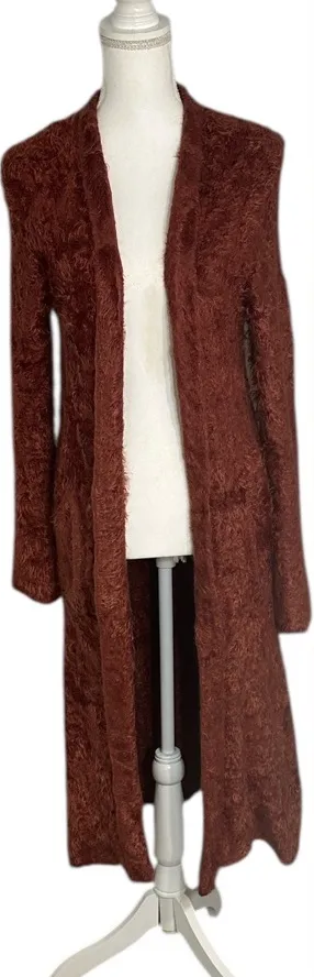 Free People Rust Long Cardigan thumbnail 1