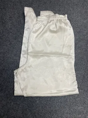 Victoria’s Secret gold label pajama set off white cream short sleeve long pants thumbnail 5