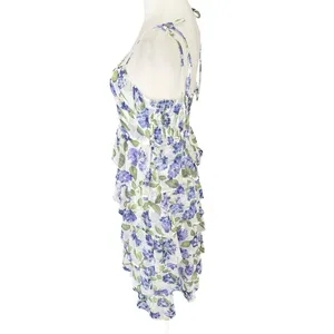 Amanda Uprichard Adelina Margate Floral Tiered Midi Dress Size S thumbnail 4