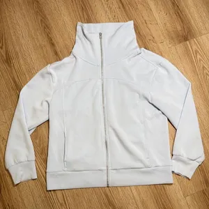 Tommy Bahama Womens Light Blue Full Zip Funnel Neck Sweatshirt Size Medium‎ Soft thumbnail 2
