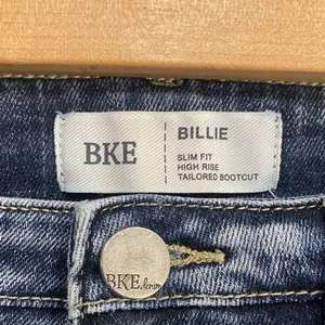 BKE Dark Blue Distressed Slim Fit High Rise Boot Cut Jeans - 30 thumbnail 14