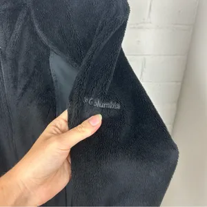 Columbia Black Zip Up Interchangeable Fuzzy Faux Fur Jacket Size M thumbnail 7