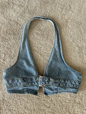 Pretty Little Thing Denim Top thumbnail 2