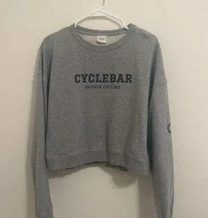CycleBar Cropped Crewneck Sweatshirt Size XL thumbnail 1