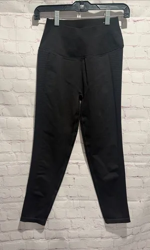 OFFLINE By Aerie Real Me High Waisted Extra Hold Thick Legging Woman’s L‎ Black thumbnail 1