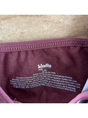 Kindly Yours caged v-neck seamless mauve seamless bralette size large thumbnail 8