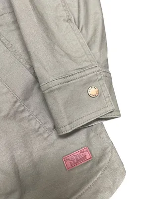 LL Bean wms olive green sherpa collar plaid lined field jacket sz M SKU 10-782 thumbnail 8