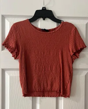 American Eagle Burnt Orange, Baby Tees, Size Small thumbnail 1