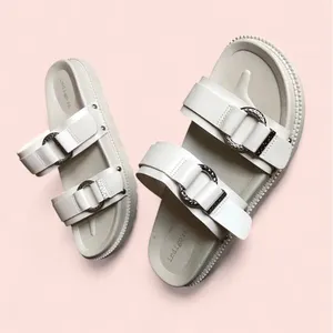 Indigo rd Women's Cream Double-Buckle Slide Sandals Size 8.5 EUC thumbnail 2