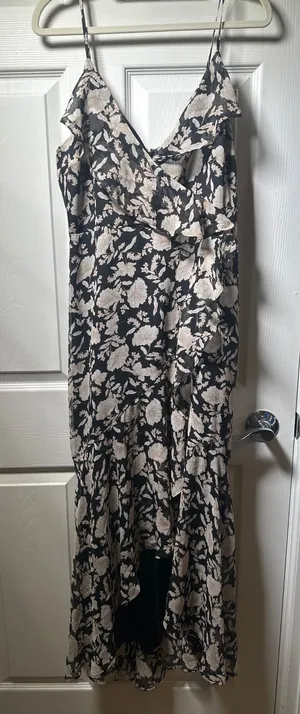 Express Floral Ruffle Maxi Dress thumbnail 1