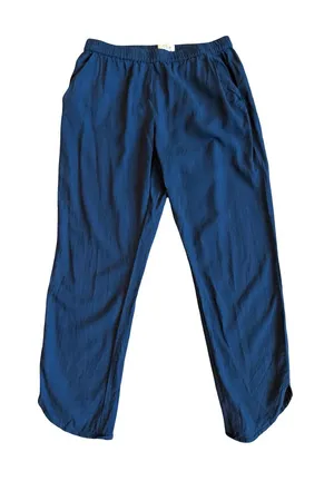 Marine Layer Navy Blue Pull-On Pants Cropped Length Stretch Casual Size Small thumbnail 1