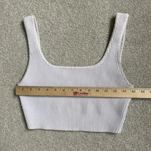 Babaton Aritizia Knit Ribbed Crop Top Tank Top White Cream Women's Small thumbnail 8
