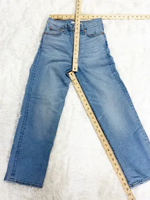 Levi’s Ribcage Straight Ankle Jeans Size 25 Light Wash High Rise thumbnail 6