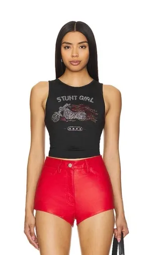 Understated Leather Stunt Girl Tank Revolver Black Size Large thumbnail 1