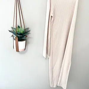 Weekend Stories Keane Ivory Knit Fitted Wool Blend Long Sleeve Dress M Luxe thumbnail 9