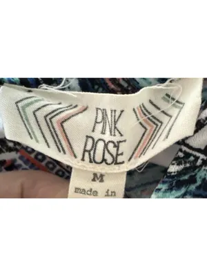 Pink Rose Women's Medium Patterned Sleeveless Top with Front Zipper thumbnail 2