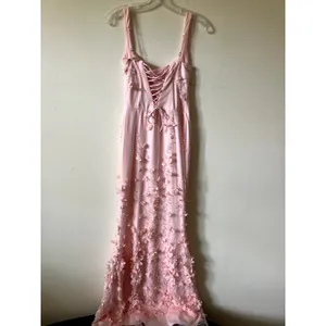 Oh Polly Vasanta Embellished Fishtail Corset Gown Maxi Dress in Pink size 2 thumbnail 8
