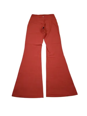 Lululemon Groove Super High Rise Flared Pants Nulu Size 8 Regular Cayenne Red thumbnail 2