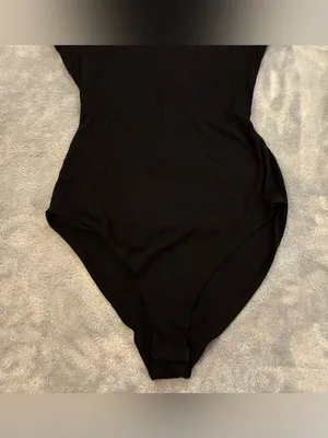 Women’s my LAnd Brand Black Short Sleeve Bodysuit Size Small thumbnail 3