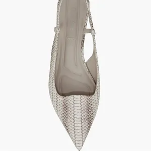 NEW FRANCO SARTO Palmira Slingback Pointed Toe Pump Color: Grey Snake Print thumbnail 6
