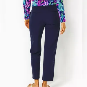 NWT Lilly Pulitzer Travel UPF 50+ Trousers in True Navy thumbnail 2