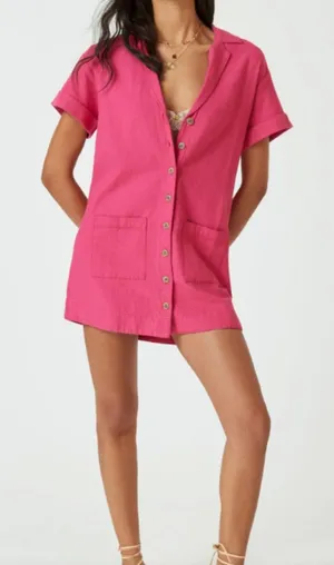 Anthropologie Pilcro Linen Blend Button Down Shirt Dress thumbnail 1