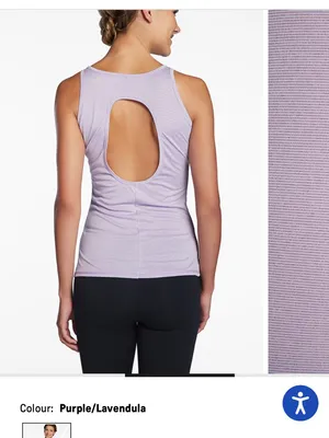 5/$30 🎈Fabletics medium embra open back grey tank top thumbnail 9