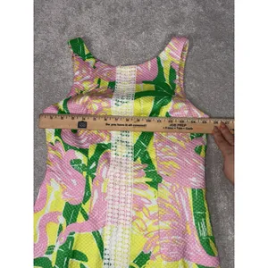 Lilly Pulitzer for Target Fan Dance Women's Size 2‎ Yellow Green Pink Summer EUC thumbnail 8