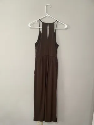 BCBGeneration Chocolate Brown Spaghetti Strap V-Neck Midi Dress thumbnail 3