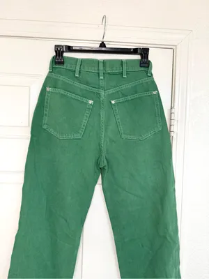 Reformation NWT Green Grass High-Rise Straight‎ Jeans Size 26 thumbnail 7