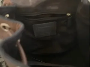 Coach Brown Signature Canvas and Leather Mini Backpack thumbnail 3