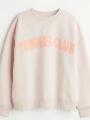 H&M "Tennis Club" Crewneck Sweatshirt XL thumbnail 1