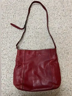 Giudi Vintage Italian Leather Red Bag thumbnail 1