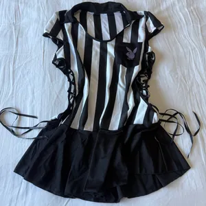 🖤💜 Playboy Referee Babe Mini Dress – Rare Purple Bunny, Lace-Up Sides 💜🖤 thumbnail 2