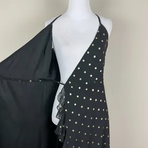 Lovers + Friends Revolve Bridget Maxi Dress Small Black Gold Polka Dot Ruffle S‎ thumbnail 7