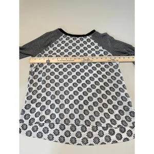 Ann Taylor LOFT Pattern‑Sleeve Boho Detail Top – Size M thumbnail 3
