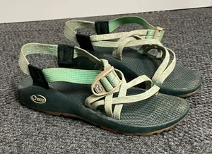 Chacos Womens green strappy outdoor hiking waterproof sandals size 7 ZX1 thumbnail 1
