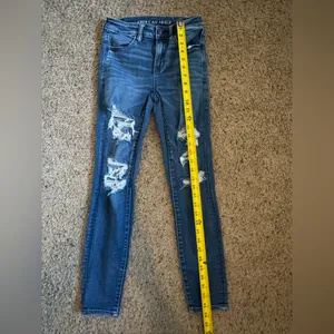 American Eagle Outfitters Distressed High Rise Jegging size 4 Short thumbnail 11