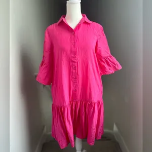 & Other Stories Pink Midi Smock‎ Shirt Dress Size 4 thumbnail 2