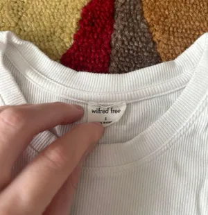 Wilfred Free Aritzia White Basic High Neck Ribbed Sleeveless Thong Bodysuit S thumbnail 2
