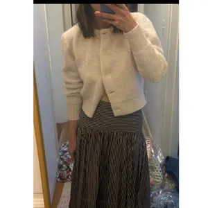 SANDRO OFF-WHITE Knit Alpaca Wool Blend Creamy Button Knot Cardigan size 0 thumbnail 15