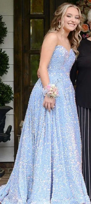 Prom Dress Blue Size 2 thumbnail 2