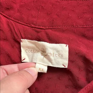 Chic Burgundy Women's Blouse Red Size XS thumbnail 2