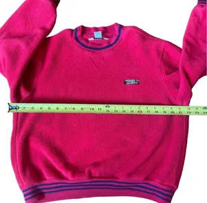 LL Bean Vintage Sherpa Crewneck Red Sweatshirt Womens Size Large thumbnail 6